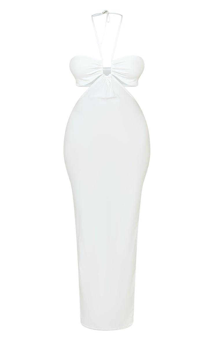 Shape White Ring Detail Cut Out Maxi Dress Product Image