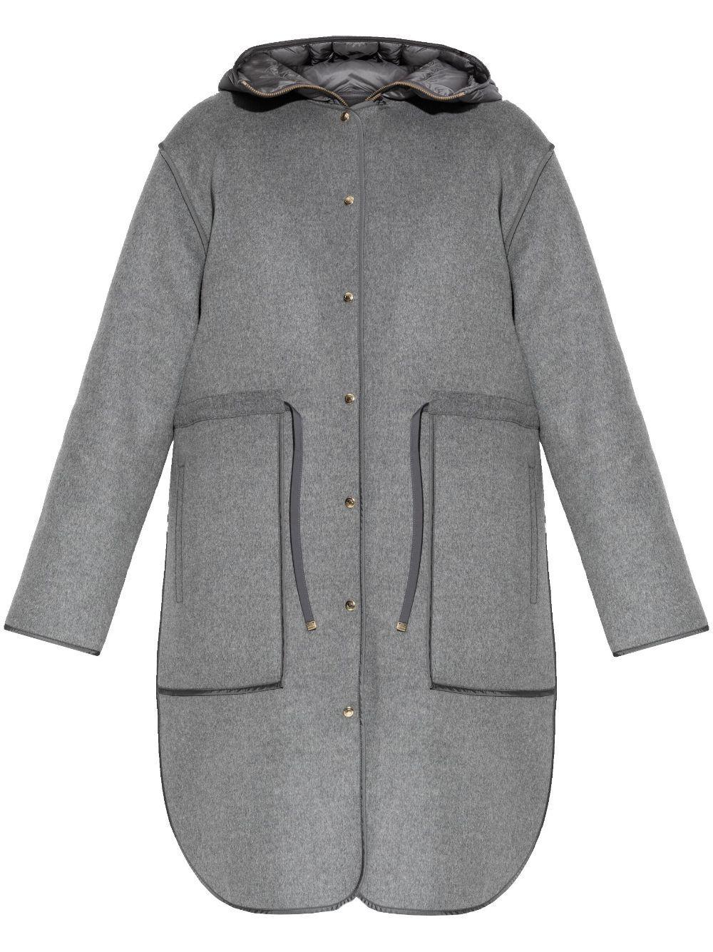 MONCLER Bonrepos 3-in-1 Cashmere-blend Long Coat In Grey Product Image