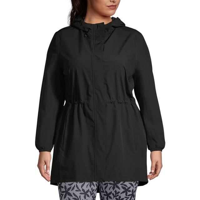 Womens Lands End Hooded Packable Raincoat Product Image