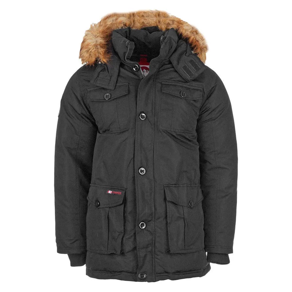 Canada Weather Gear Men's 4-Pocket Fur Hood Parka Product Image