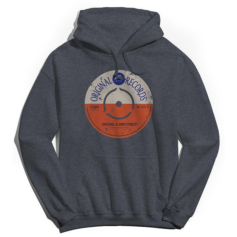 Mens Records Graphic Hoodie Grey Product Image