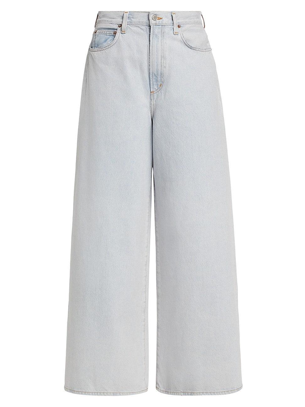 Womens Nolan Mid-Rise Wide-Leg Jeans Product Image