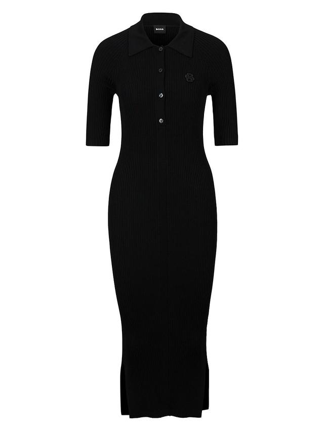 Womens Button-Placket Dress Product Image