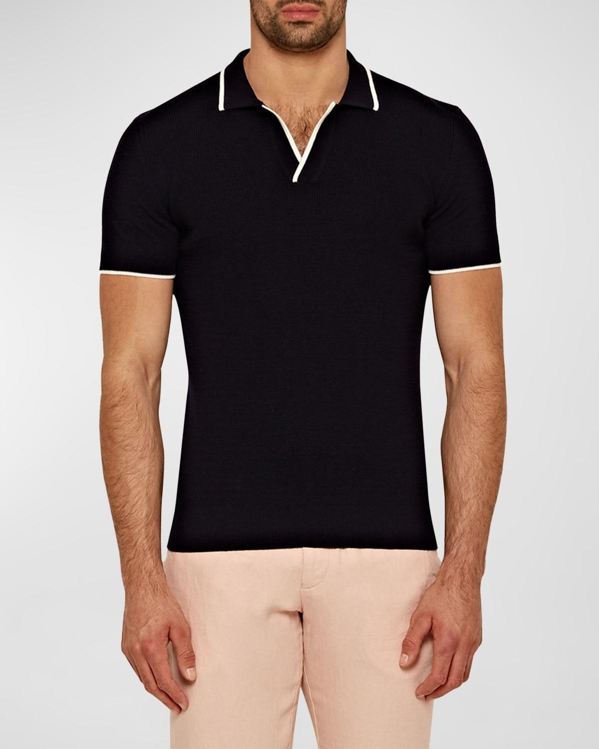 Mens Horton Tipped Wool Polo Shirt Product Image