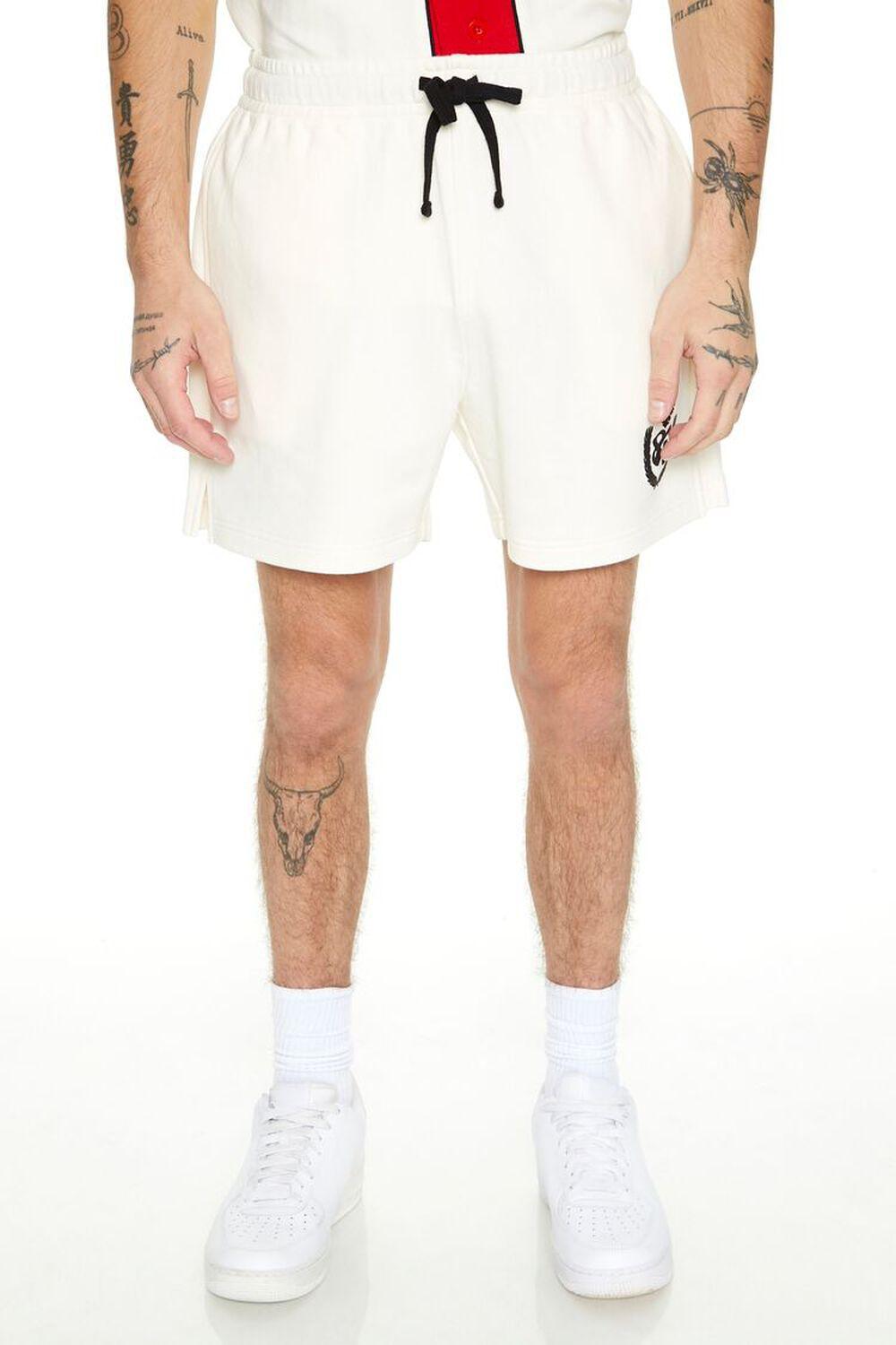 Embroidered 84 Drawstring Shorts | Forever 21 Product Image