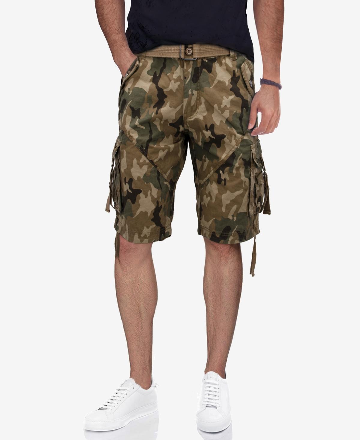 Mens Belted Twill Tape Detail Cargo Short Product Image