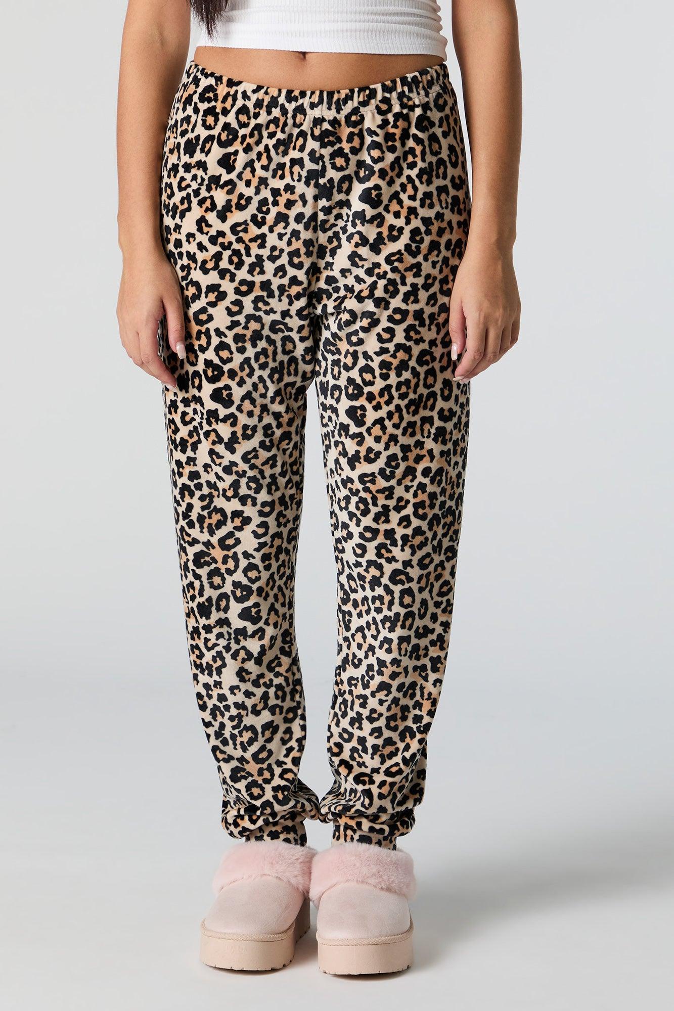 Printed Velour Pajama Jogger Female Product Image