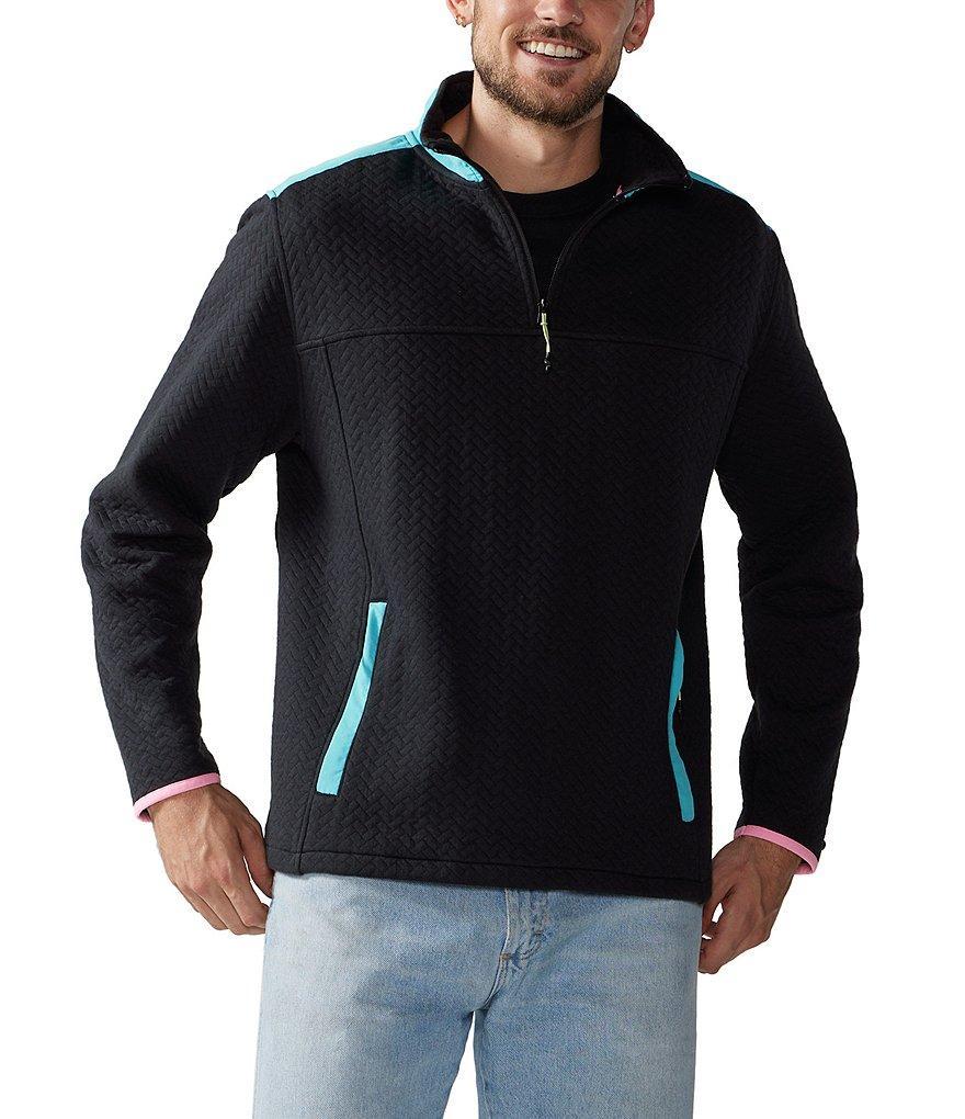 Chubbies Long Sleeve The Brightside Quilted Quarter-Zip Jersey Pullover Product Image