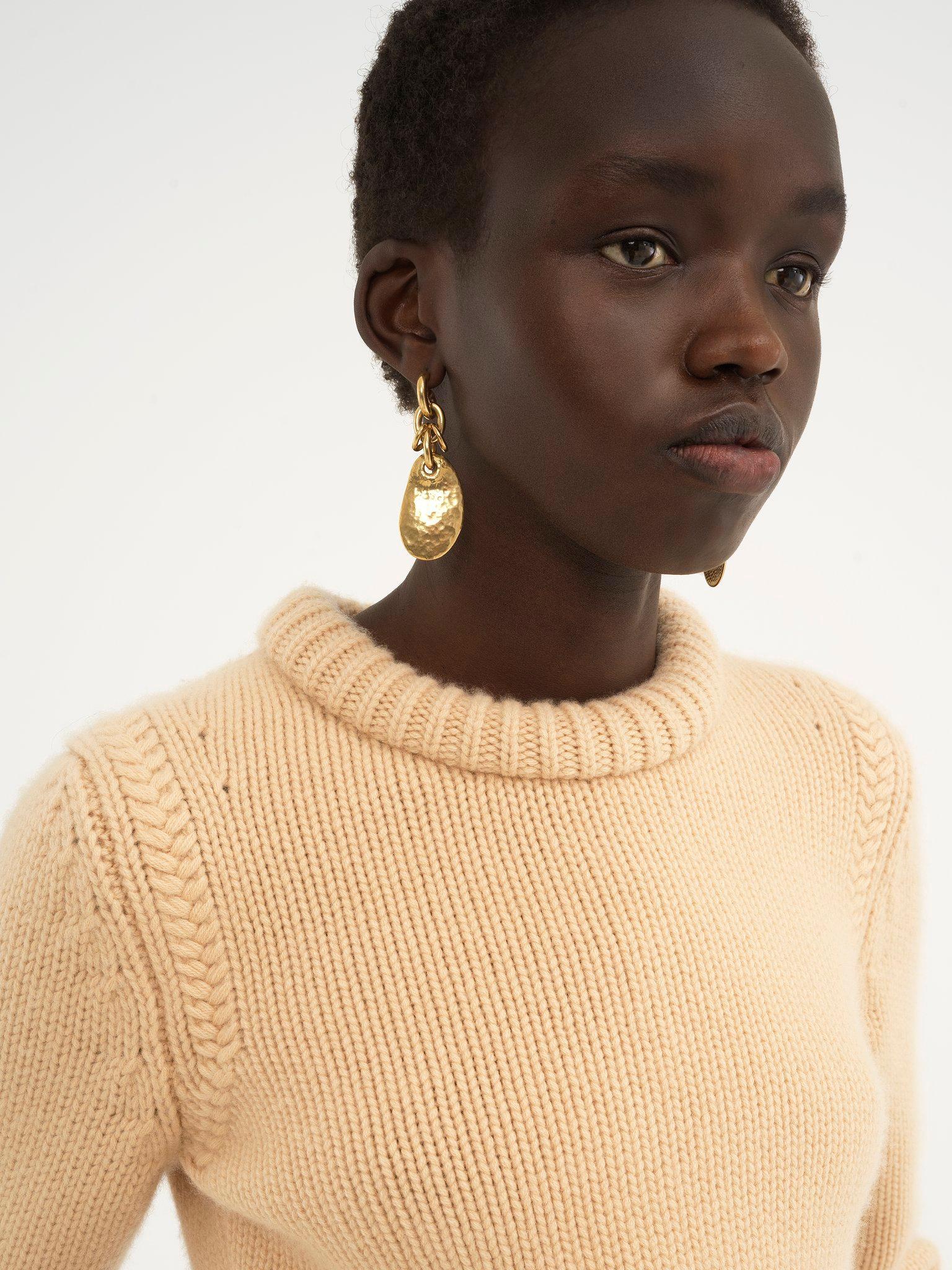 Cropped sweater in cashmere blend Product Image