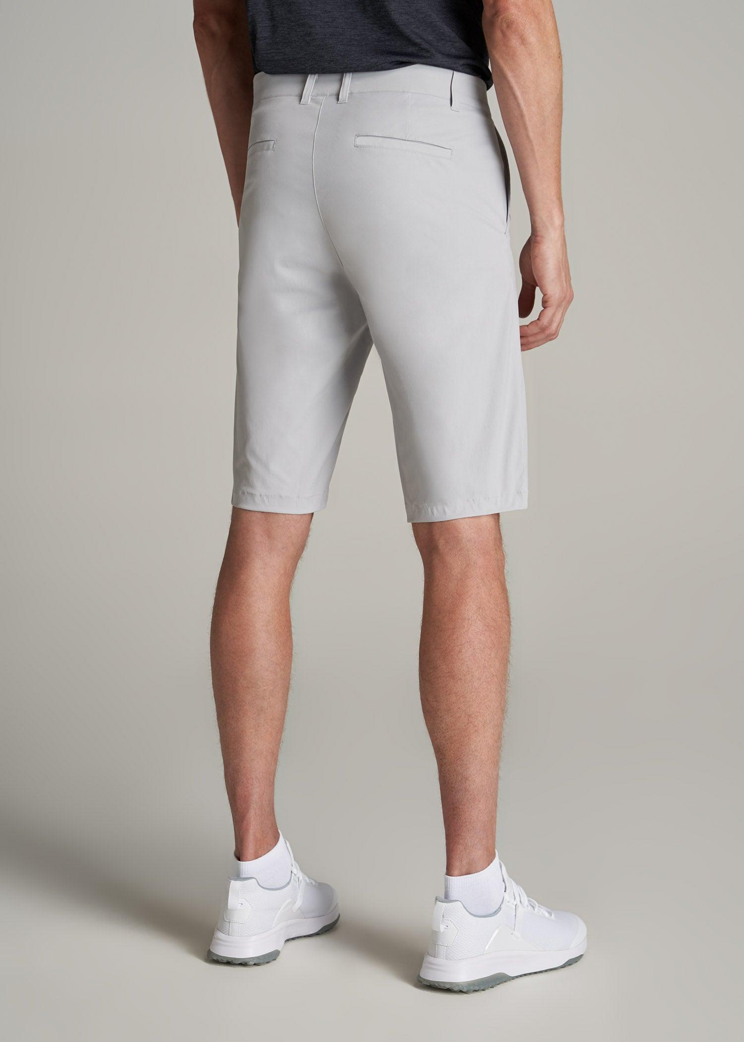 Traveler Chino Shorts for Tall Men in Light Grey Product Image