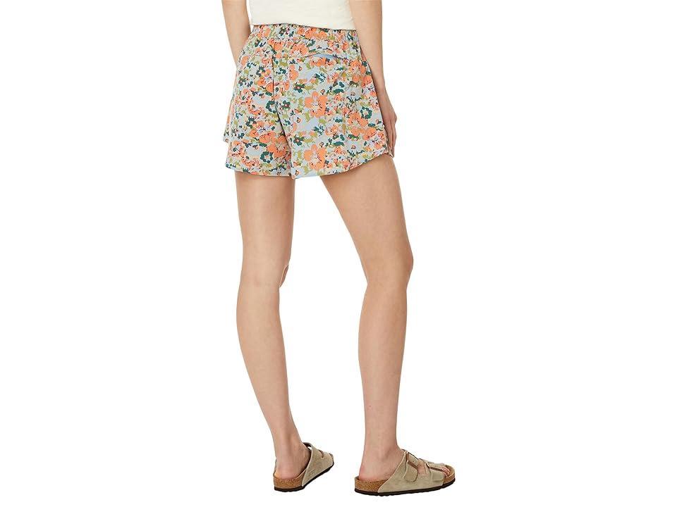 Toad&Co Sunkissed Pull-On Shorts (Papaya Geranium Print) Women's Shorts Product Image