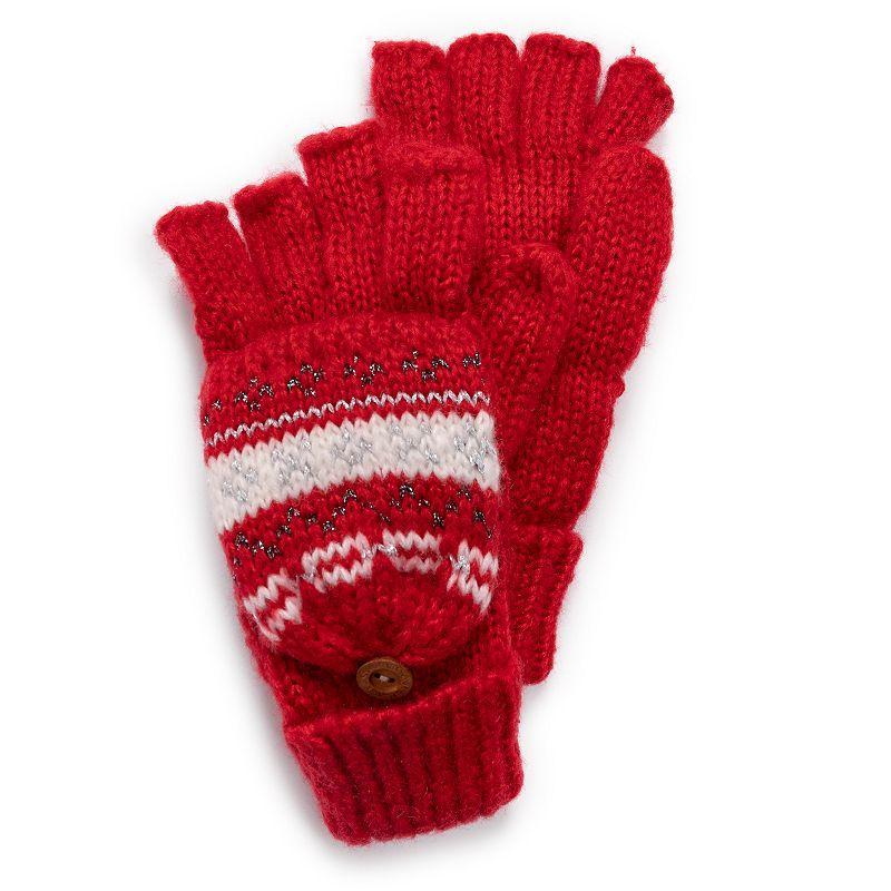 Muk Luks Womens Flip Mitten Accessories Poppy Product Image