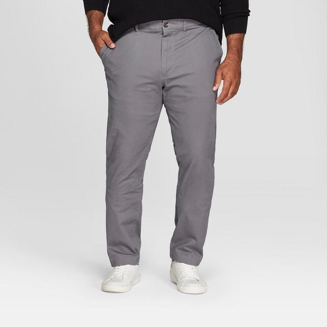 Mens Big & Tall Every Wear Slim Fit Chino Pants - Goodfellow & Co Thundering Gray 34x36 Product Image