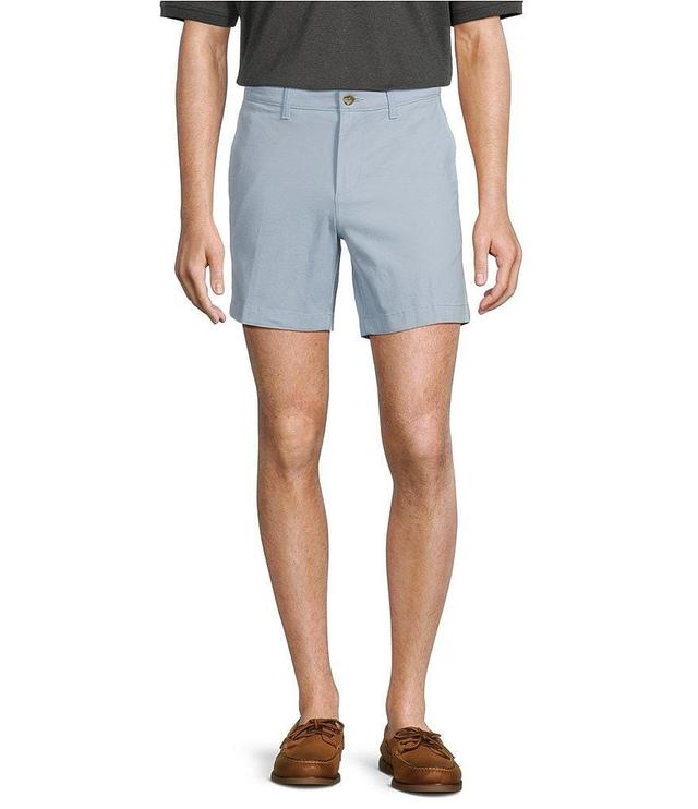 Roundtree & Yorke The Cloud Collection 7#double; Flat Front Washed Chino Shorts Product Image