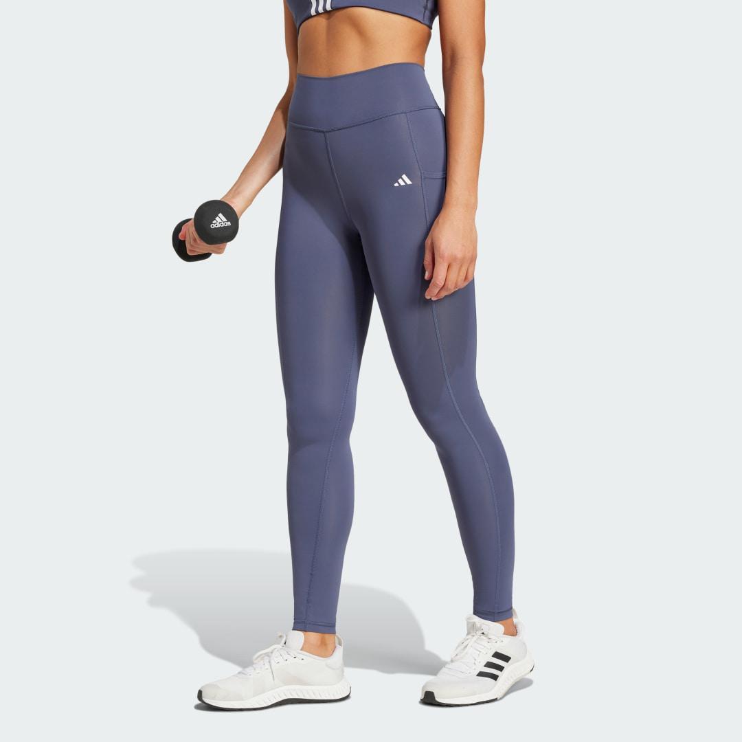 adidas OPTIME STASH HR 1/1 LEGGINGS Aurora Black 2XS Womens Product Image