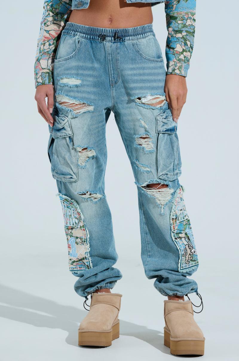 OUT OF THIS WORLD DENIM JOGGER Product Image