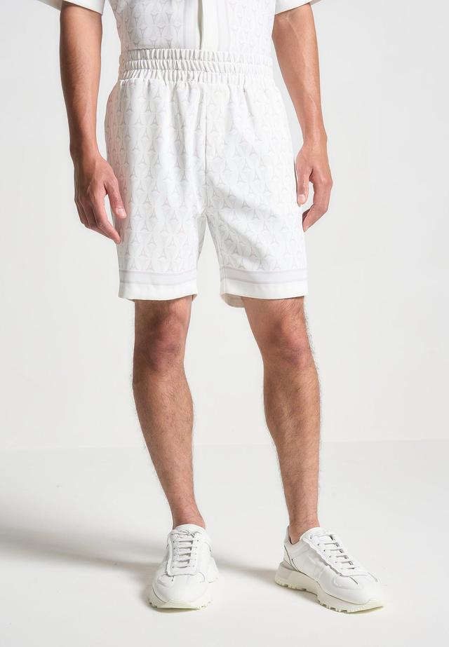 Eiffel Monogram Shorts - White Male Product Image