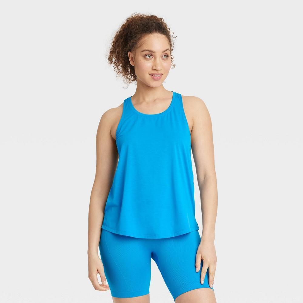 Womens Twist Back Legging Friendly Tank Top - All In Motion Blue XS Product Image