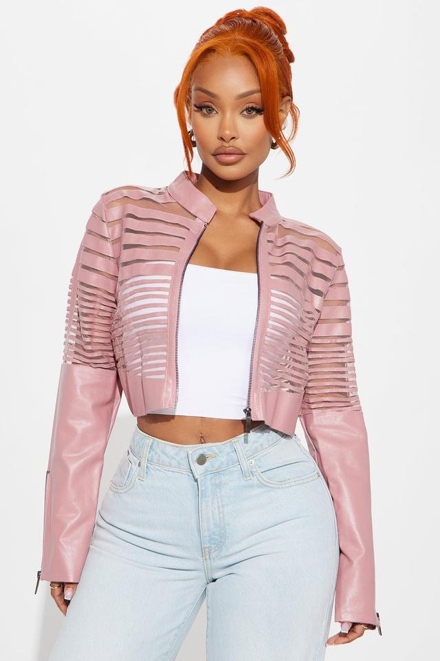 See Right Through You Jacket - Pink Product Image