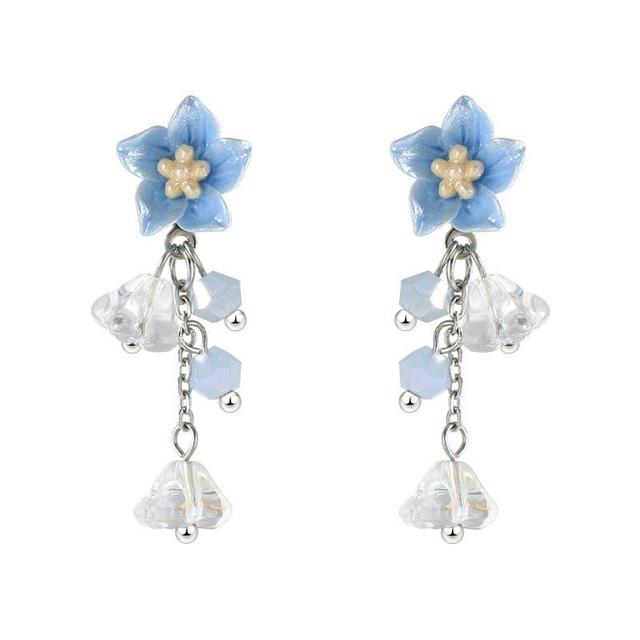 Flower Bead Drop Earring Product Image