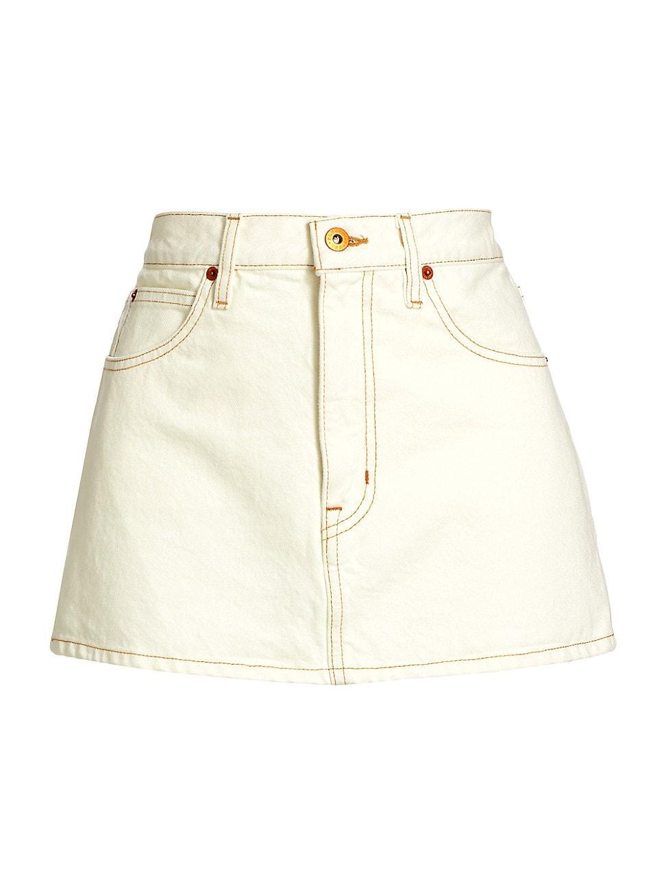 Womens Cotton Twill Five-Pocket Miniskirt Product Image