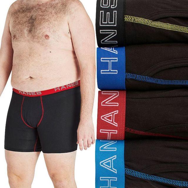 Big & Tall Hanes Ultimate 4-Pack Stretch Boxer Brief, Mens Product Image