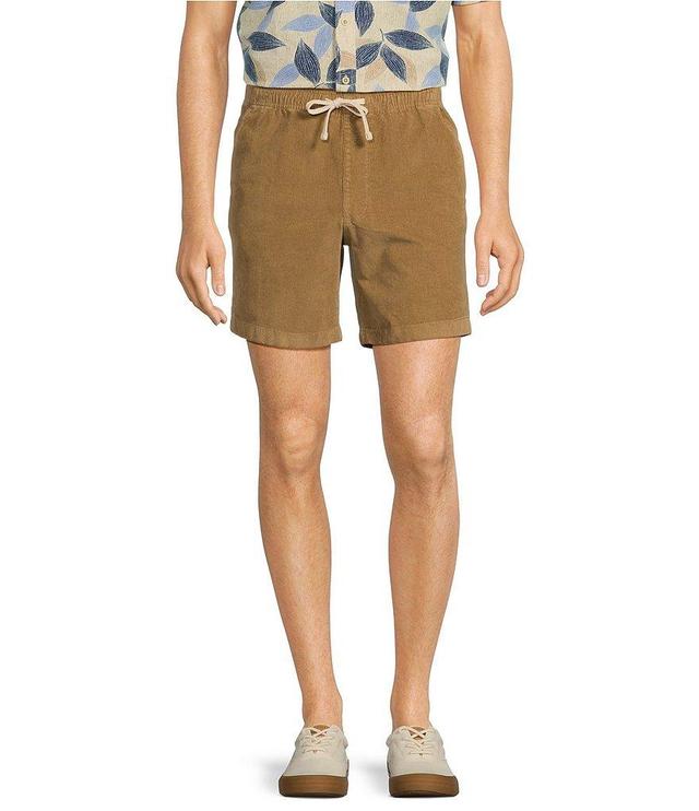 Rowm On The Range Flat Front Corduroy Garment Dyed Solid 7#double; Inseam Shorts Product Image