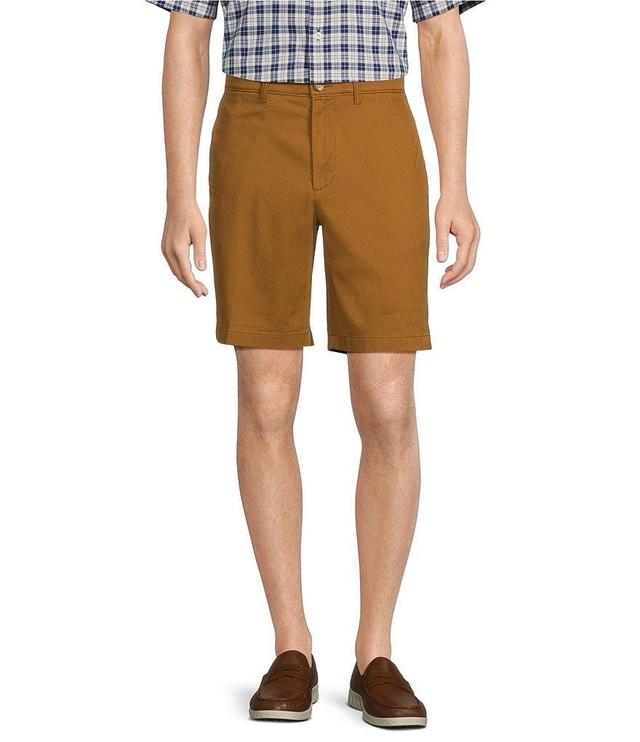 Roundtree & Yorke Casuals Classic Fit Flat Front Washed 9#double; Chino Shorts Product Image