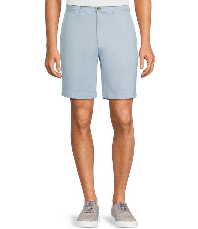 Roundtree & Yorke Big & Tall Casuals Classic Fit Flat Front Washed Chino 9#double; And 11#double; Inseam Shorts Product Image