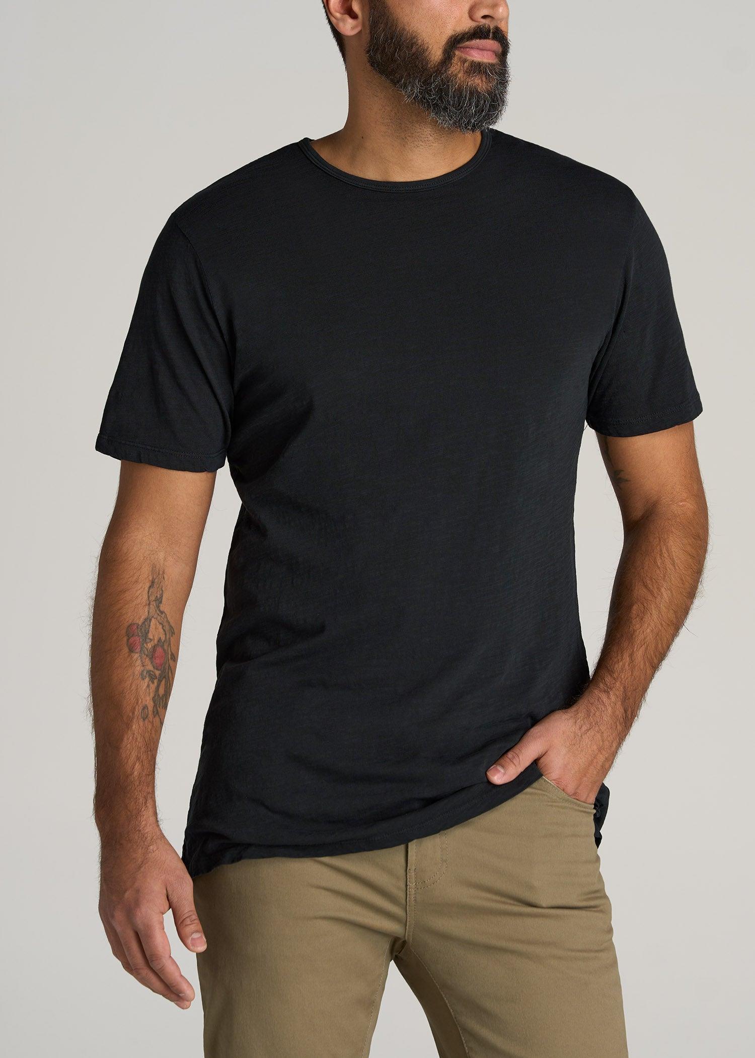 REGULAR-FIT Slub Tee in Black - Tall Men's Shirts Male Product Image