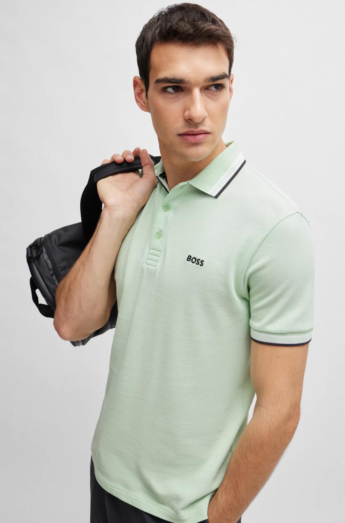 BOSS Paddy Polo with Contrast Logo Details Male Product Image