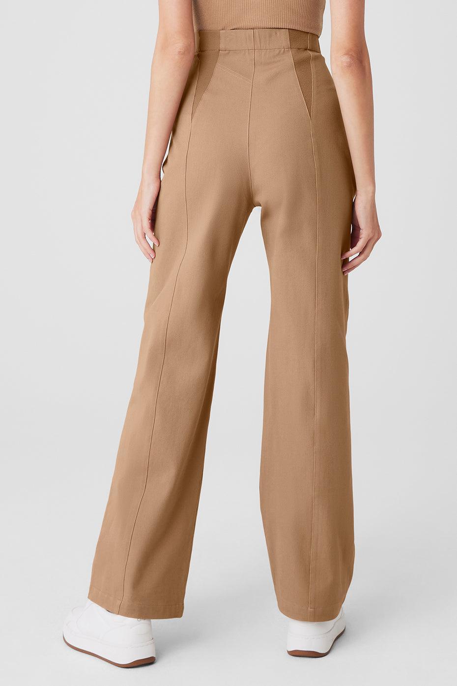 High-Waist On Point Moto Trouser - Toasted Almond Product Image