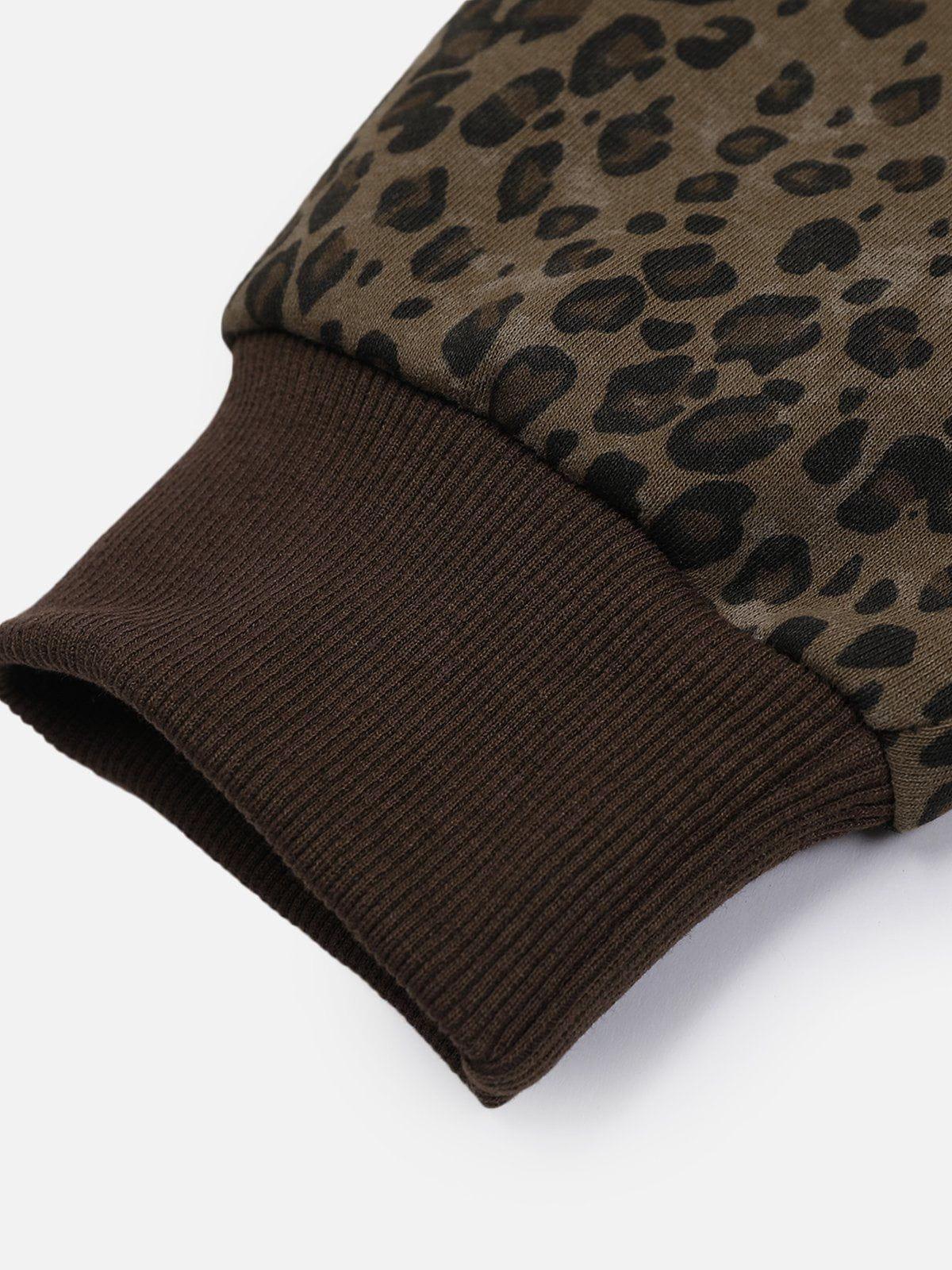 Aelfric Eden Leopard Print Zip Up Hoodie Product Image