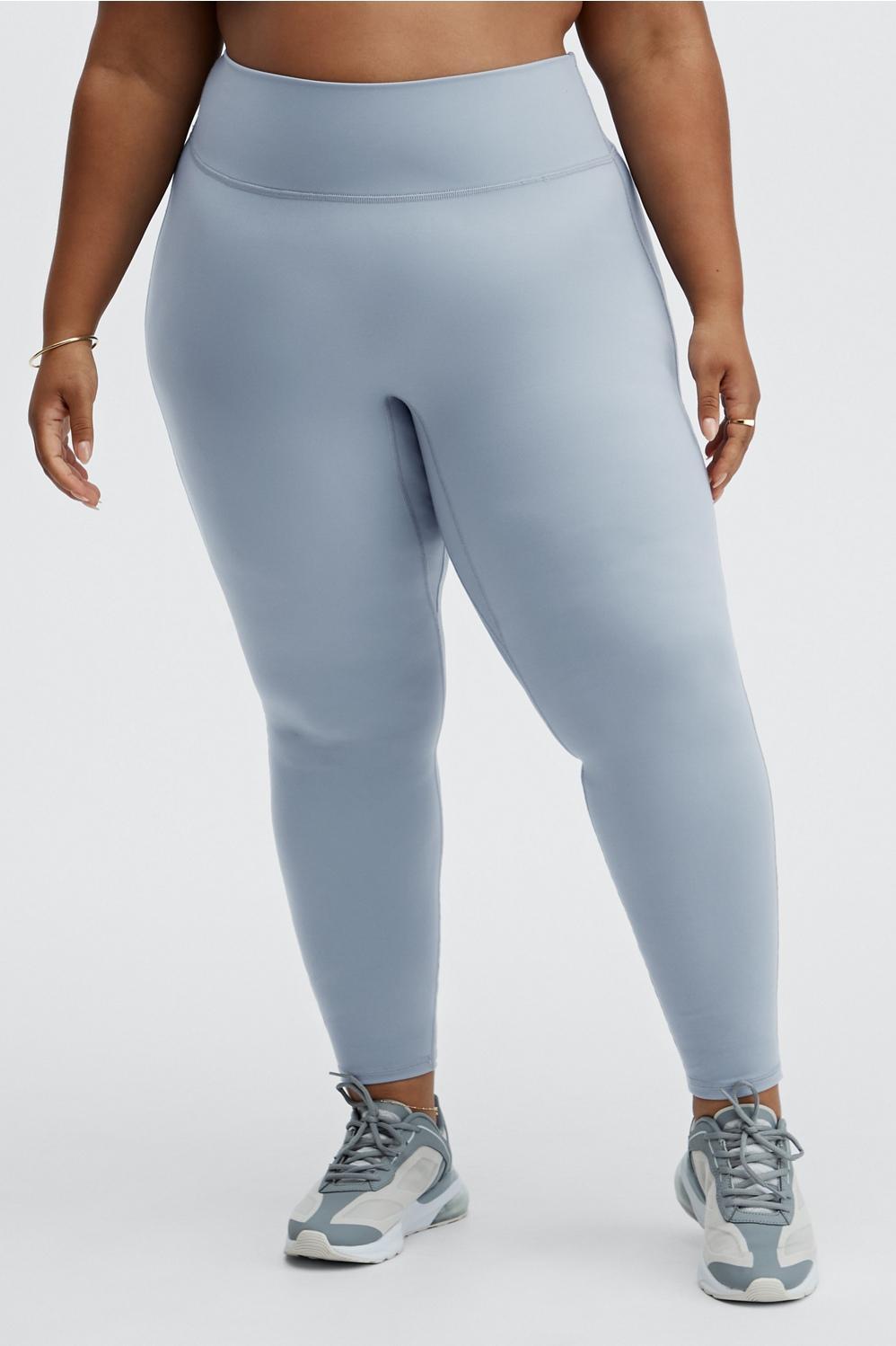 Fabletics Oasis High-Waisted 7/8 Legging Womens blue plus Size 4X Product Image