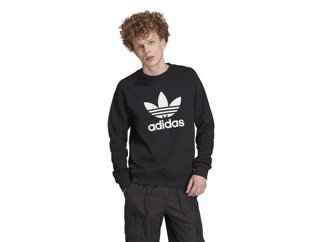 adidas Adicolor Classics Trefoil Crewneck Sweatshirt Black 2XL Mens Product Image