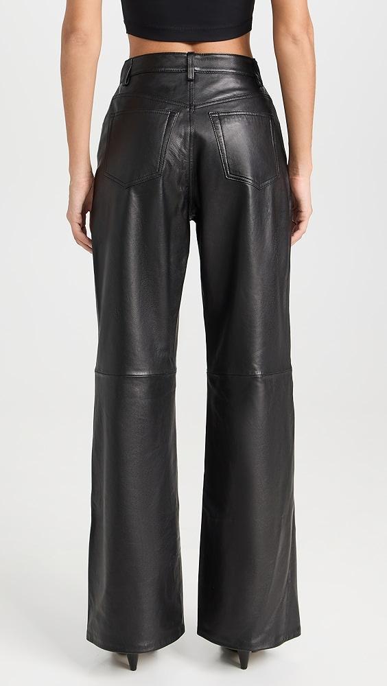 Reformation Veda Kennedy Wide Leg Leather Pants | Shopbop Product Image