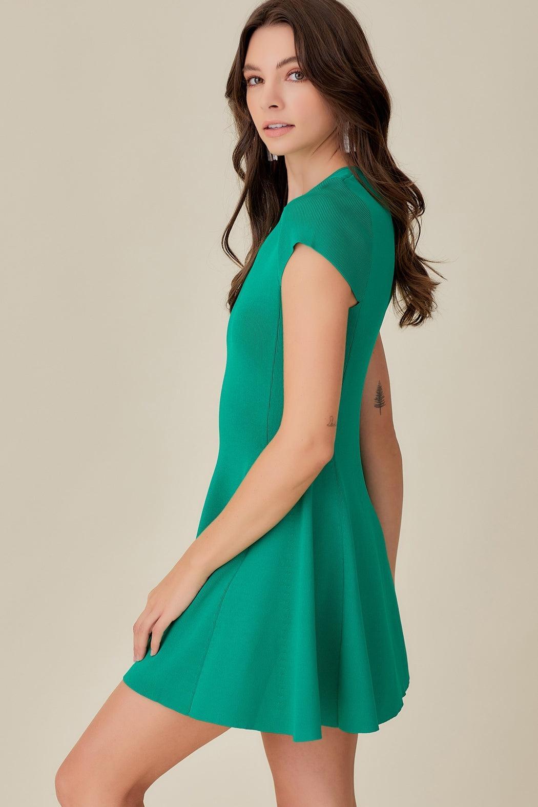 Cap Sleeve Knit Dress Product Image