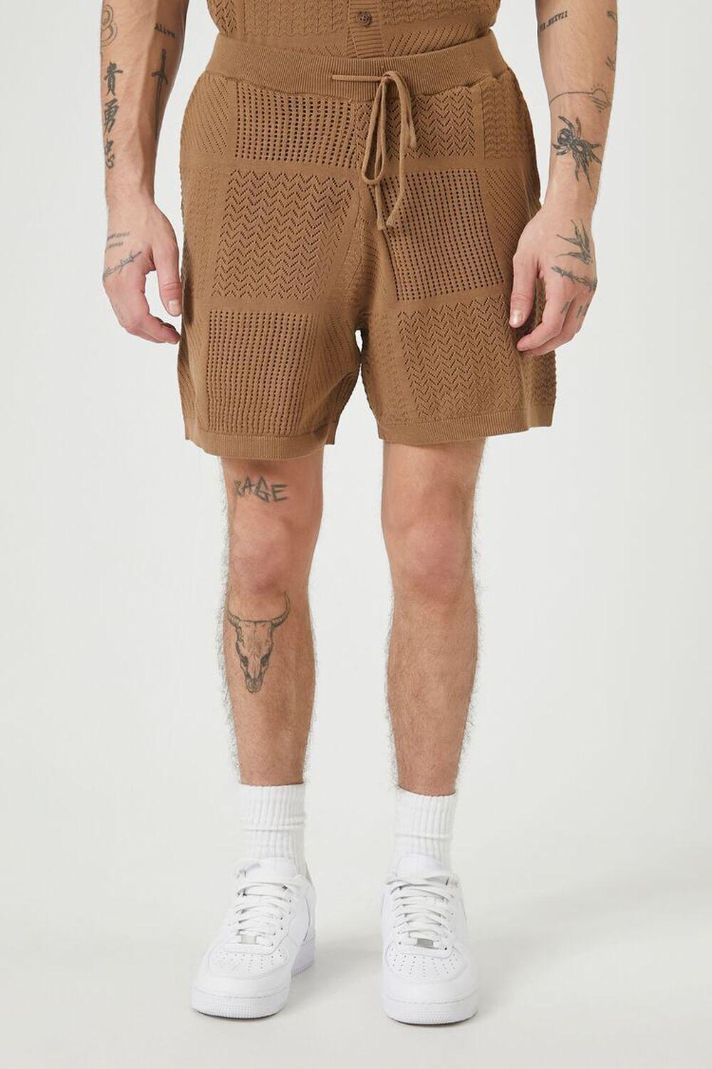 Textured Drawstring Shorts | Forever 21 Product Image