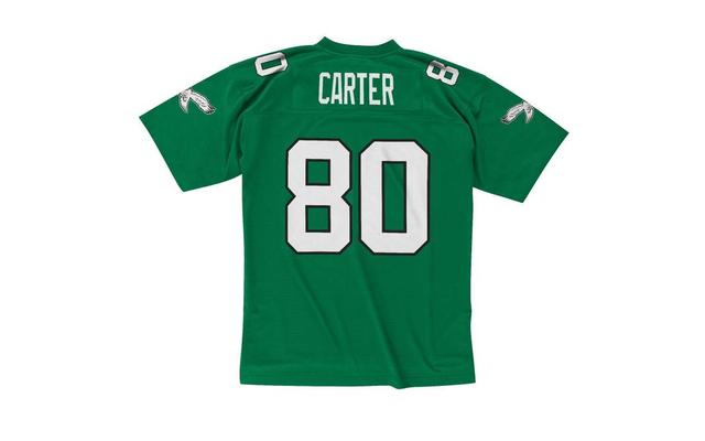 Mitchell & Ness Mens Philadelphia Eagles Replica Throwback Jersey - Cris Carter - Kelly Green Product Image