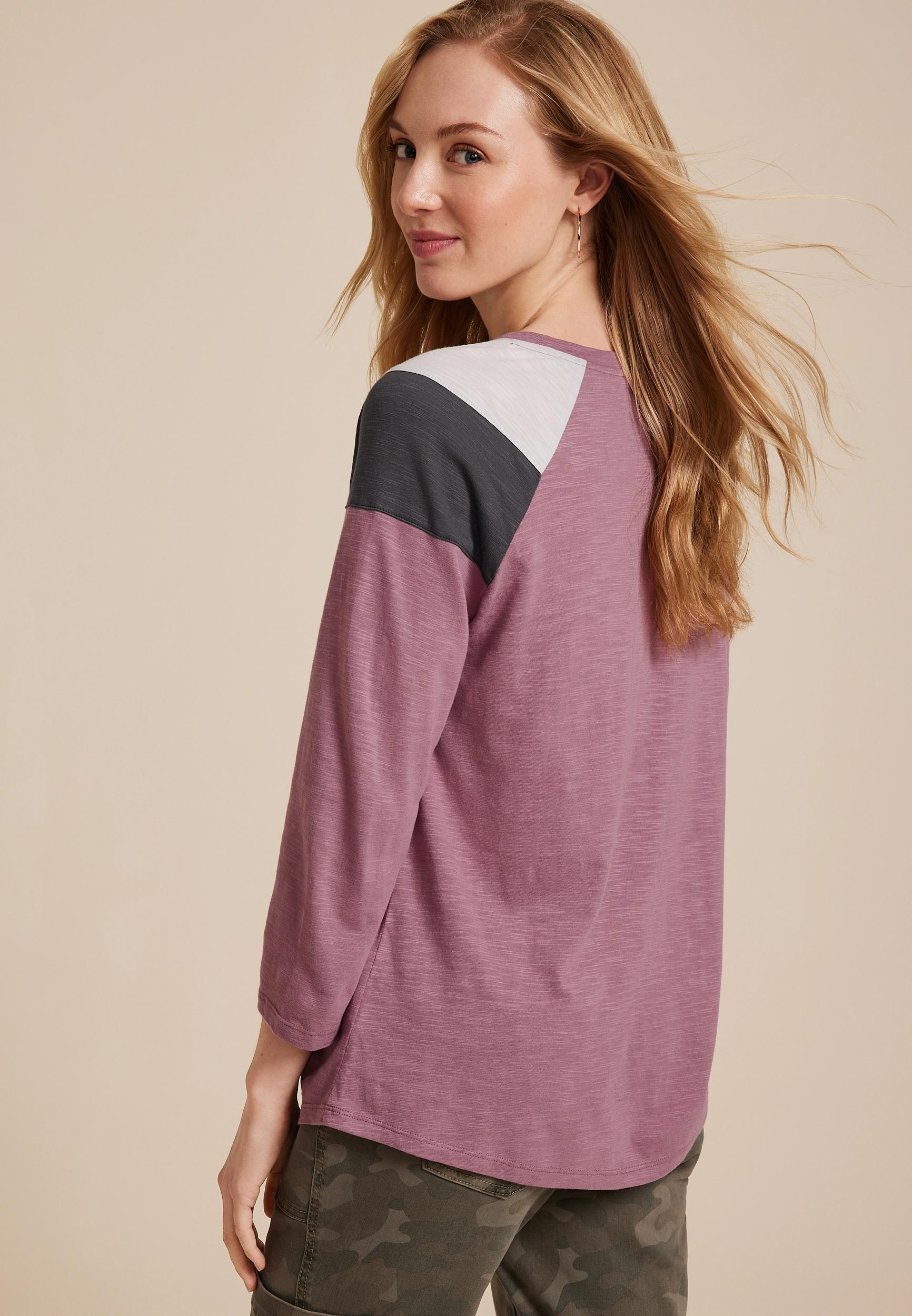 24/7 Cotton Colorblocked Crew Neck Tee Product Image