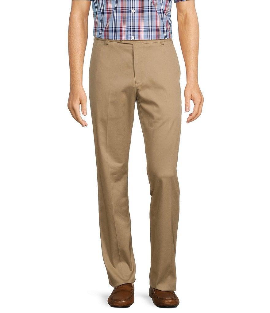 Roundtree & Yorke TravelSmart Ultimate Performance Classic Straight Fit Flat Front Non-Iron Chino Pants Product Image