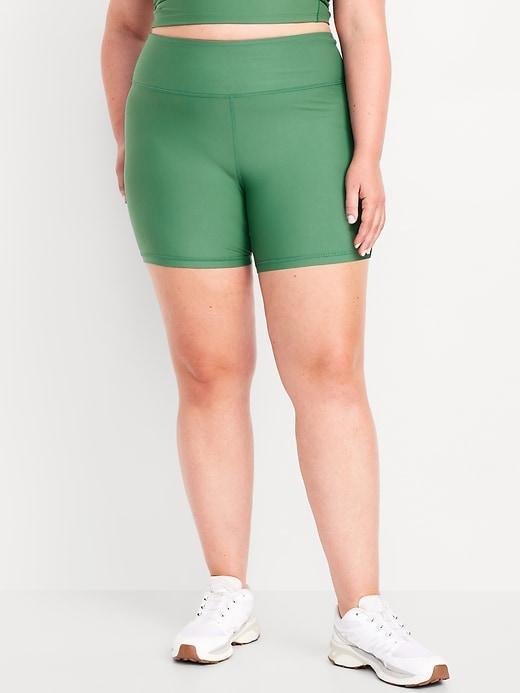 High-Waisted PowerSoft Biker Shorts -- 6-inch inseam Product Image