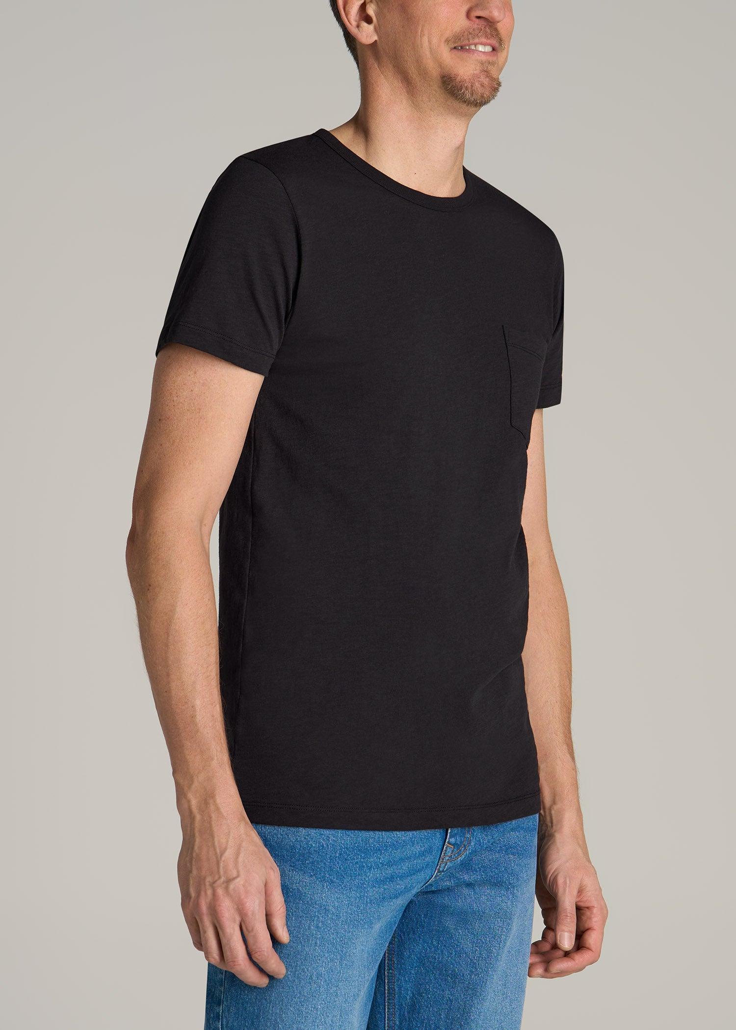 Sunwashed Slub Pocket T-Shirt For Tall Men in Washed Black Product Image