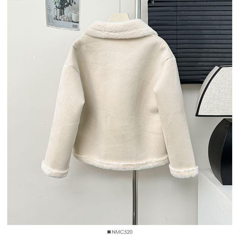 Toggle Fleece-Lined Faux-Suede Coat Product Image