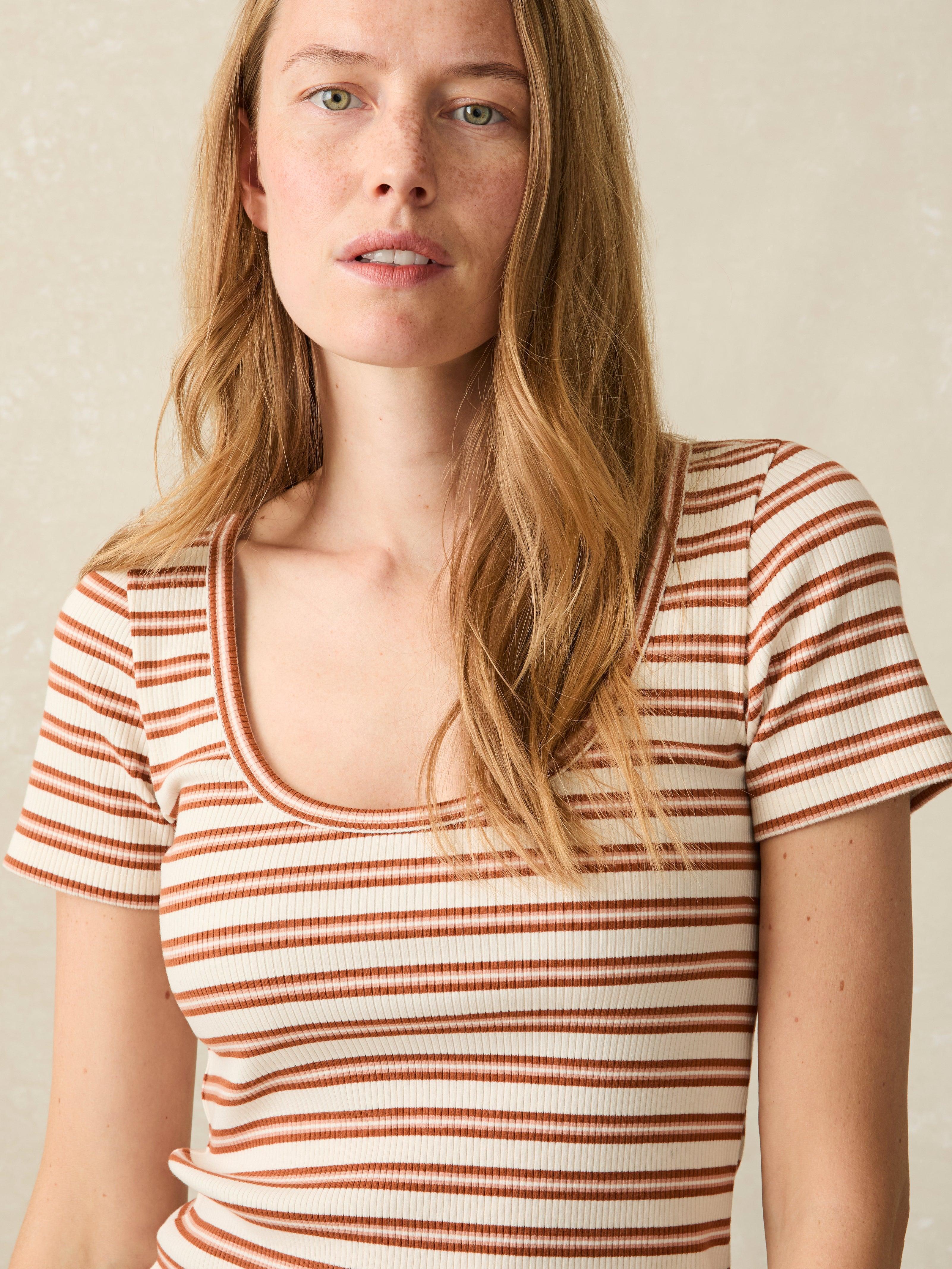 Freestyle Rib Knit Tee - Toulouse Stripe Female Product Image