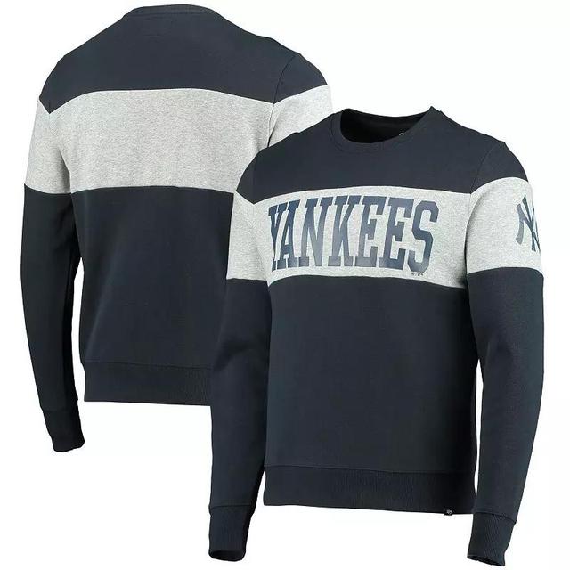 Mens 47 /Heathered Gray New York Yankees Interstate Pullover Blue Product Image