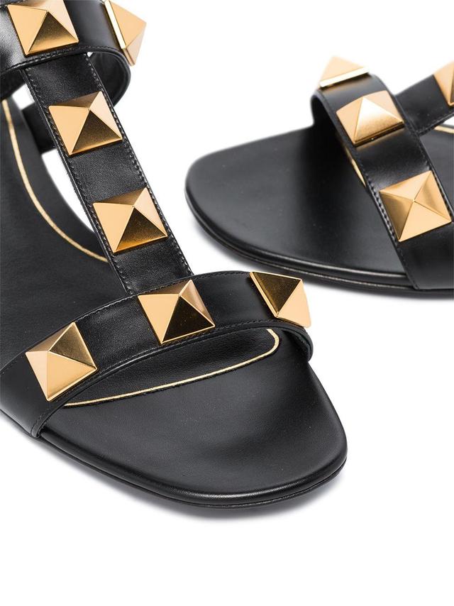 Roman Stud Ankle-strap Sandals In Black Product Image