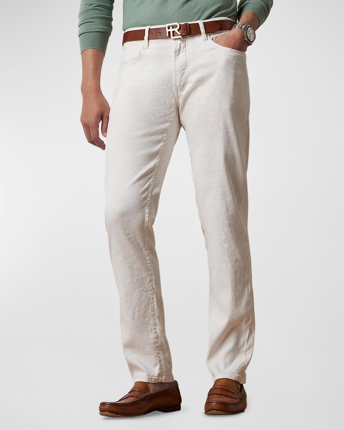 Mens Linen-Cotton Slim Jeans Product Image