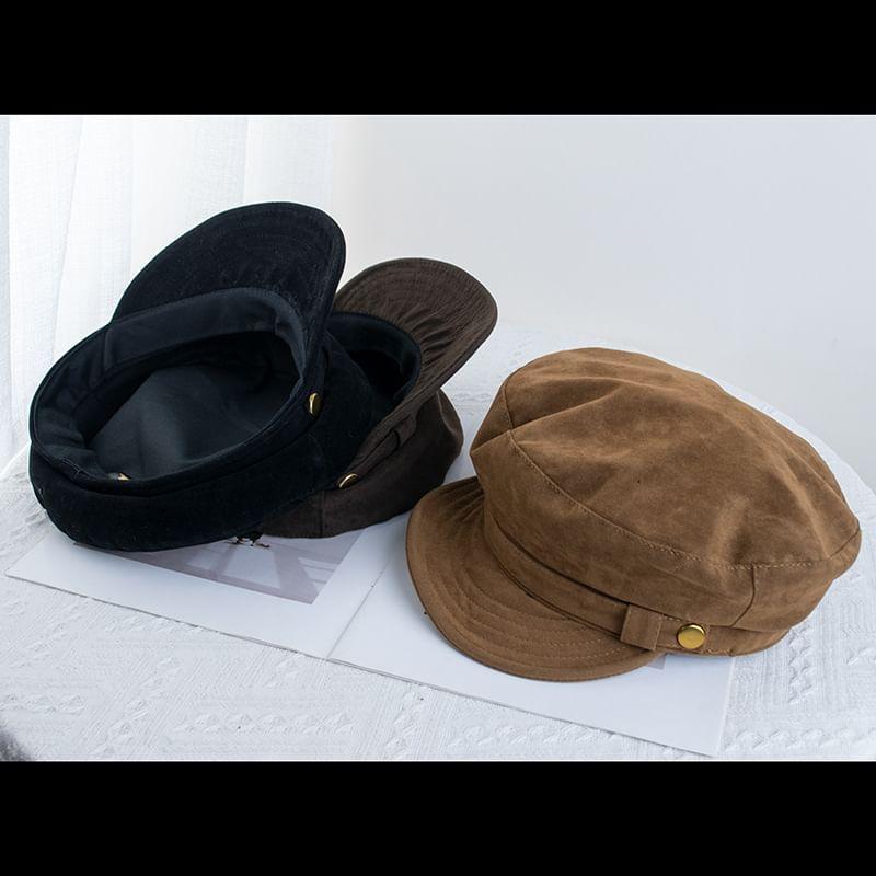 Faux Suede Military Cap Product Image