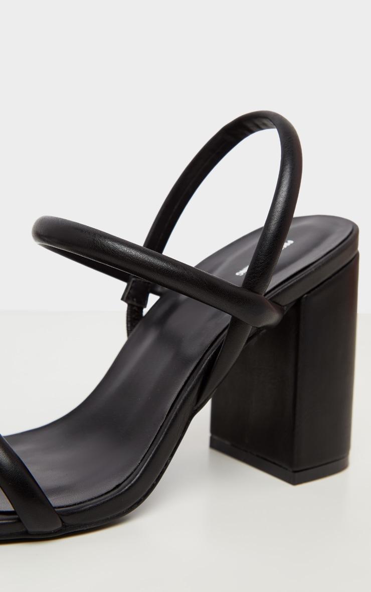 Black Wide Fit Chunky Block Heel Slingback Sandal Product Image